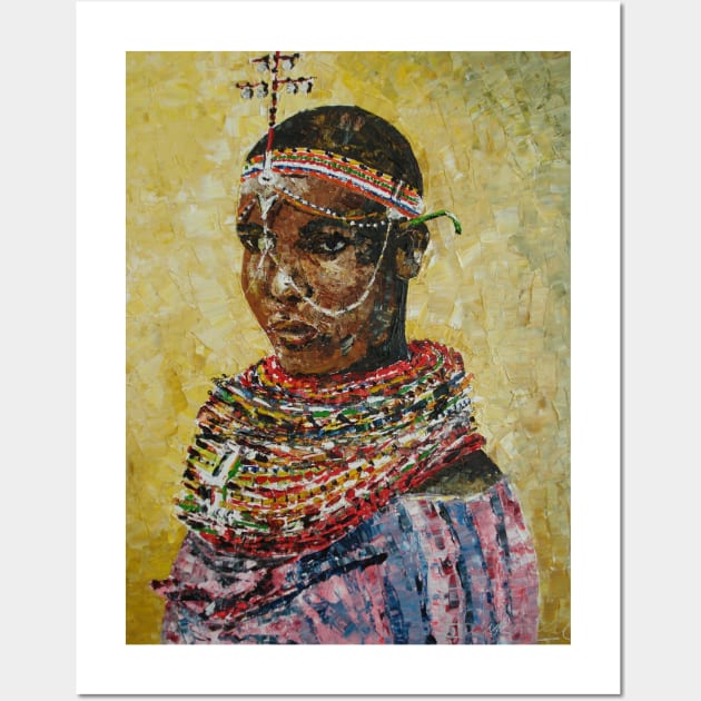 Masaai woman Wall Art by sukhpalgrewal